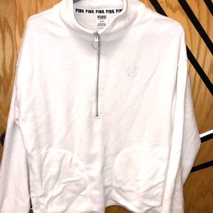 Victoria Secret Pink Sherpa fleece half zip